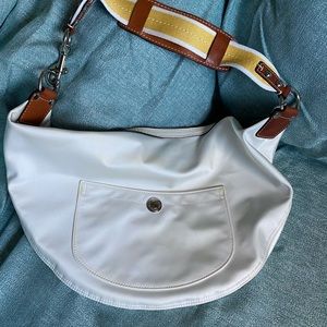 Coach white shoulder bag